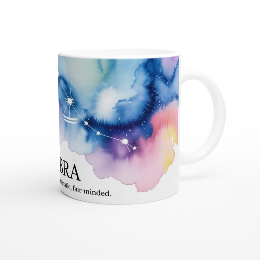 Libra Zodiac Mug | Astrology Constellation Gift | Star Sign Birthday Present | Harmonious Diplomatic Fair-Minded Mug — view 12
