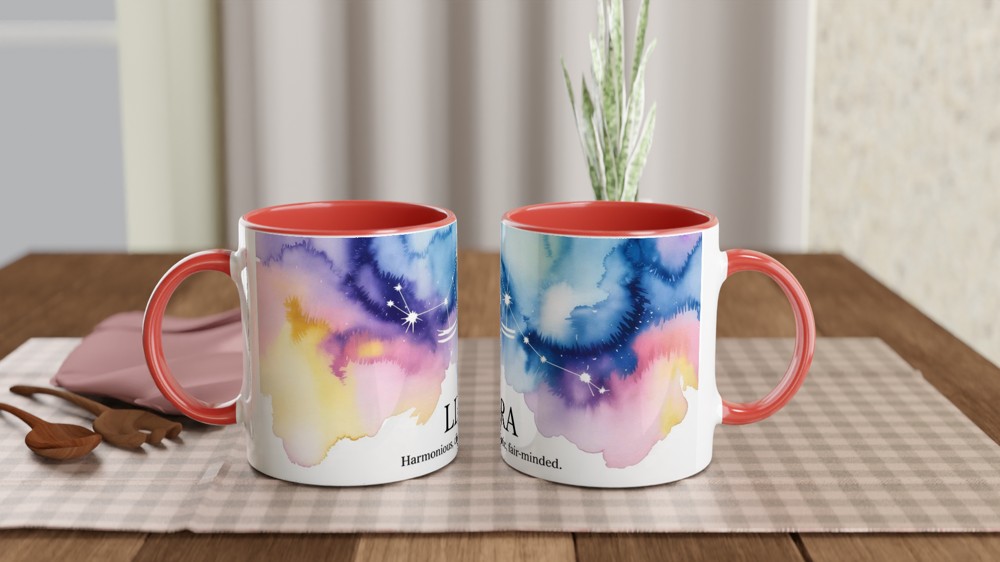Libra Zodiac Mug | Astrology Constellation Gift | Star Sign Birthday Present | Harmonious Diplomatic Fair-Minded Mug — view 7