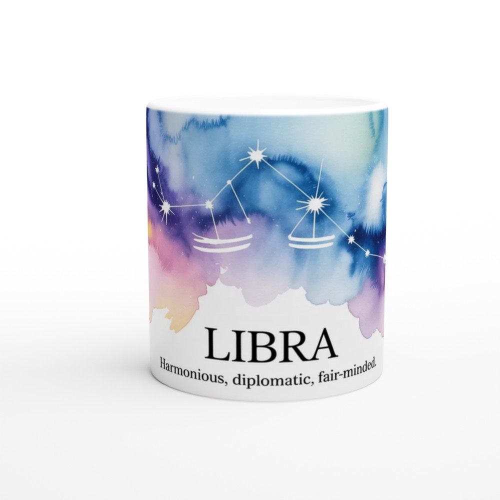 Libra Zodiac Mug | Astrology Constellation Gift | Star Sign Birthday Present | Harmonious Diplomatic Fair-Minded Mug — view 11