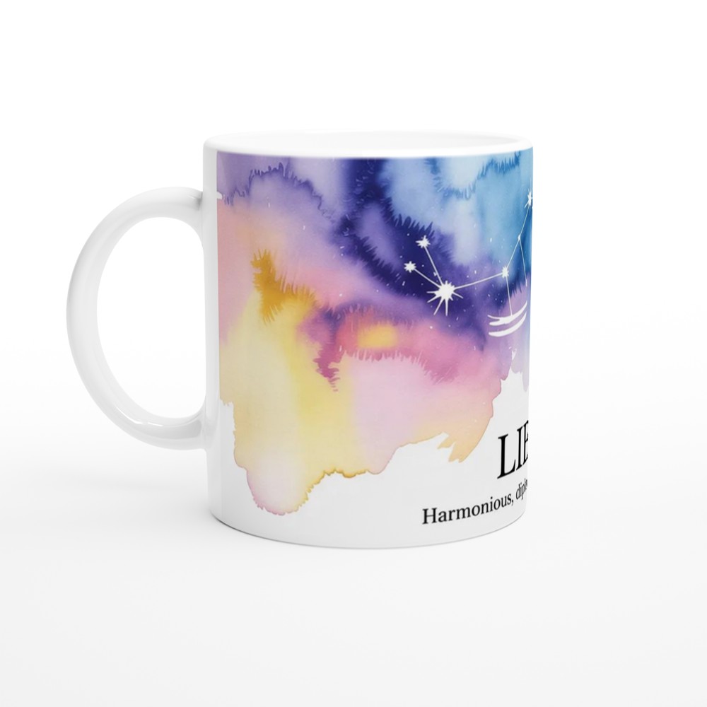 Libra Zodiac Mug | Astrology Constellation Gift | Star Sign Birthday Present | Harmonious Diplomatic Fair-Minded Mug — view 10