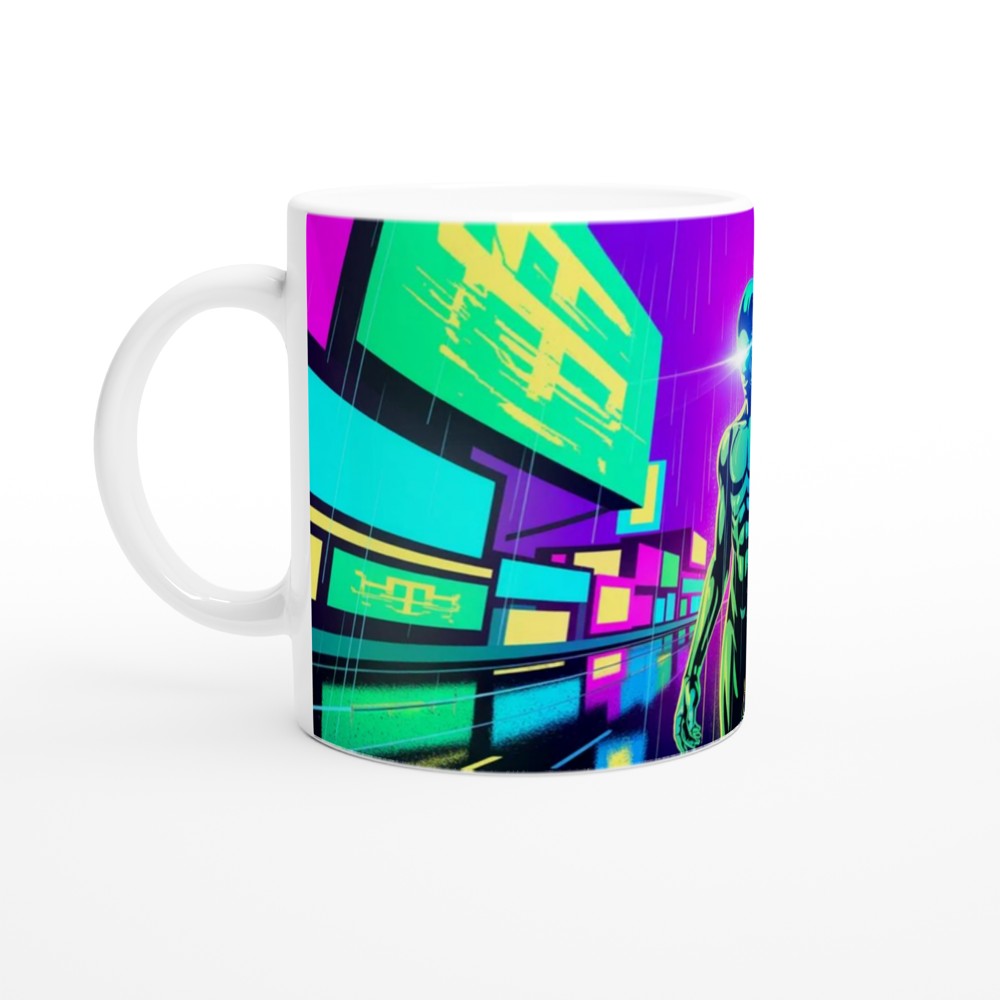 F*ck Around And Find Out (Gently) - Cyberpunk Neon Mug — view 10