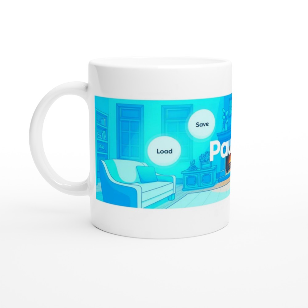 Video Game Pause Menu Cozy Living Room Mug — view 10