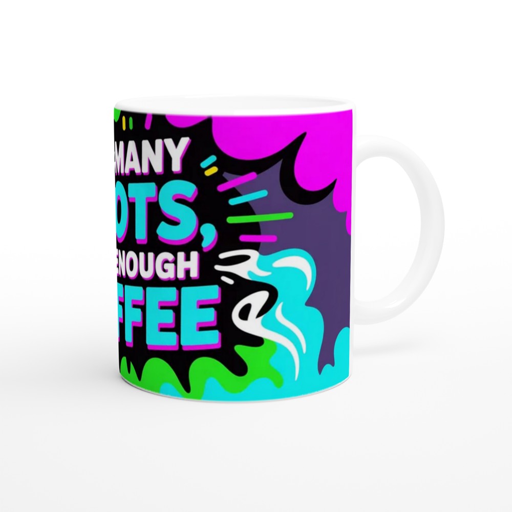 Funny Coffee Mug | Too Many Idiots Not Enough Coffee | Rude Office Gift | Colleague Leaving Present — view 12