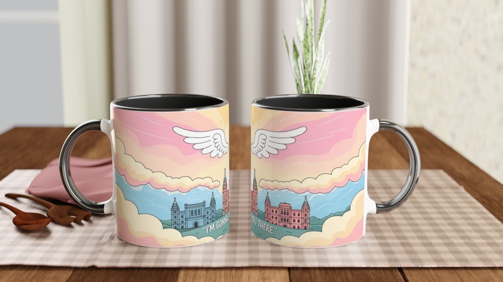 I'm Gonna Take You There - Heavenly Temple Angel Wings Mug — view 9