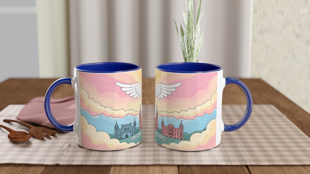 I'm Gonna Take You There - Heavenly Temple Angel Wings Mug — view 4