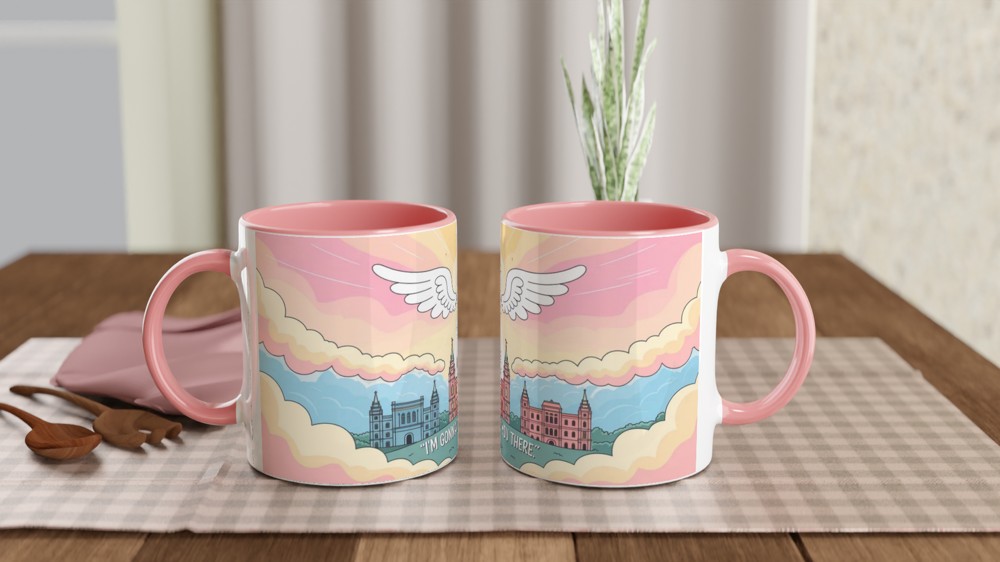 I'm Gonna Take You There - Heavenly Temple Angel Wings Mug — view 6