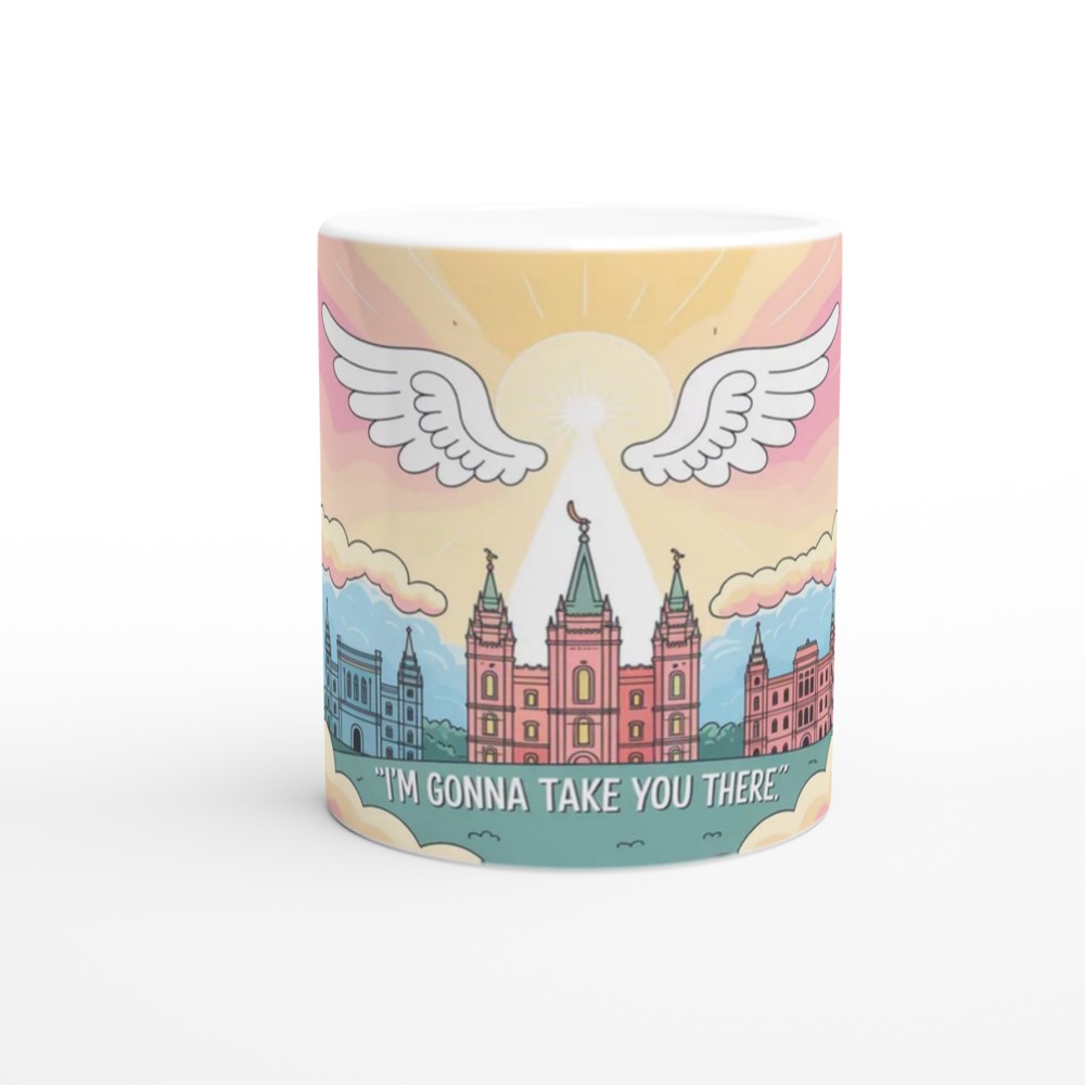 I'm Gonna Take You There - Heavenly Temple Angel Wings Mug — view 11