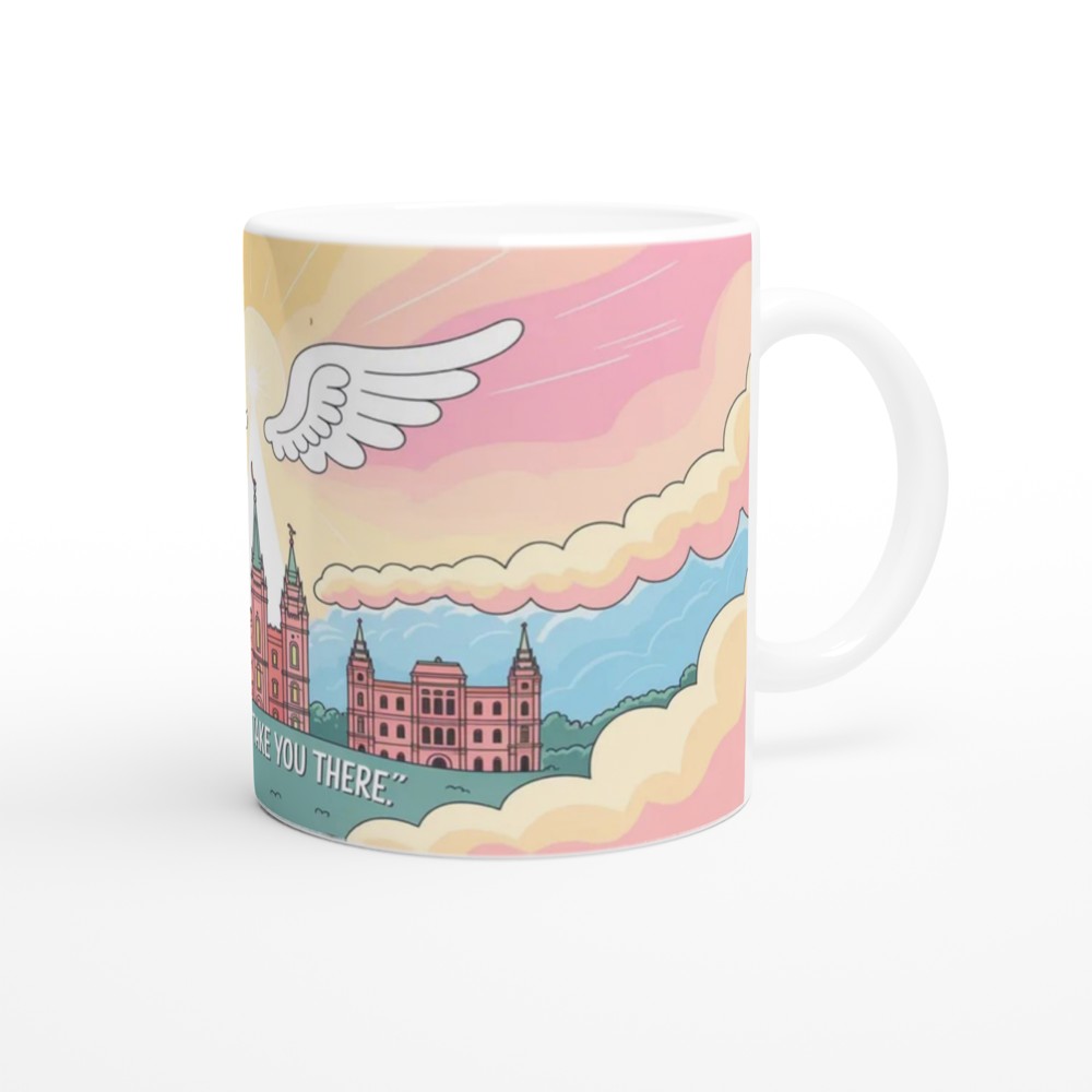 I'm Gonna Take You There - Heavenly Temple Angel Wings Mug — view 12