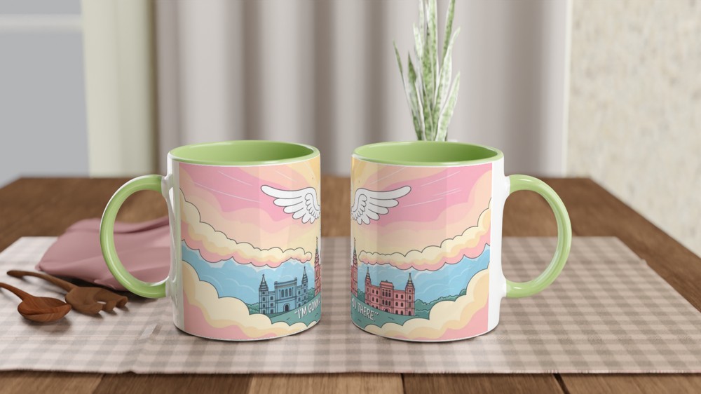 I'm Gonna Take You There - Heavenly Temple Angel Wings Mug — view 5