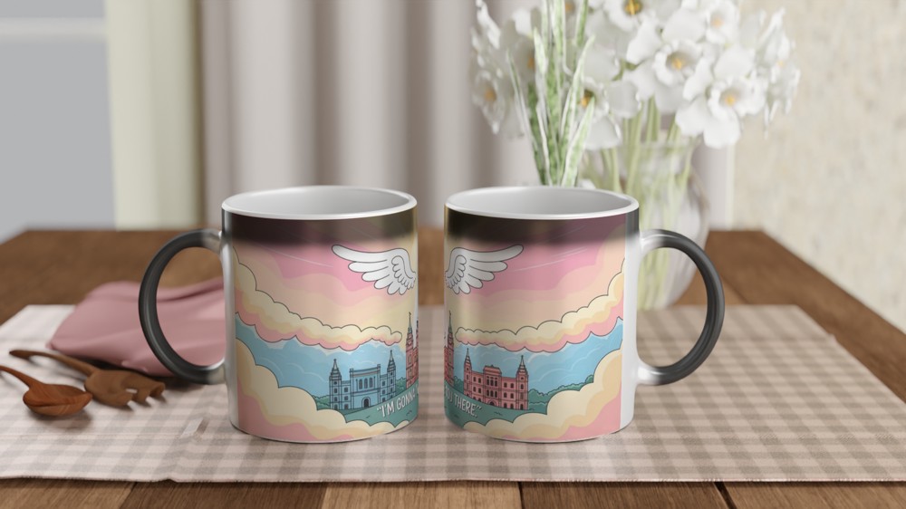 I'm Gonna Take You There - Heavenly Temple Angel Wings Mug — view 3