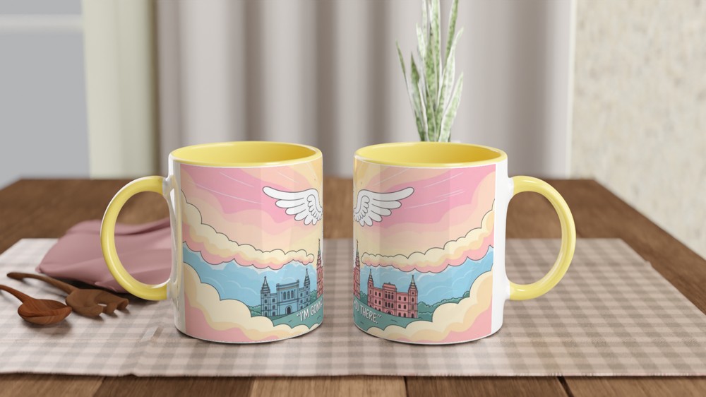 I'm Gonna Take You There - Heavenly Temple Angel Wings Mug — view 8