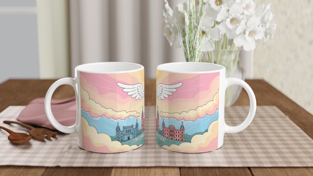 I'm Gonna Take You There - Heavenly Temple Angel Wings Mug