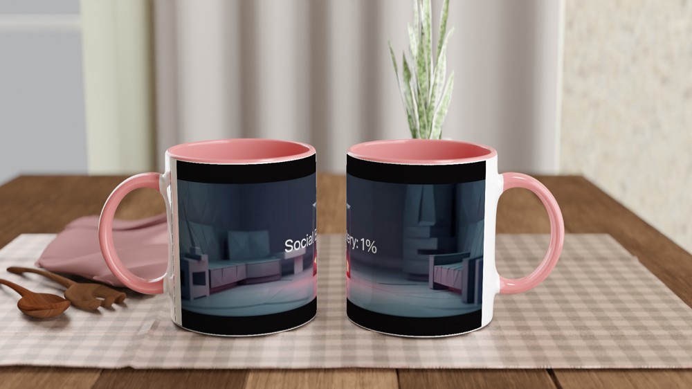 Social Battery Mug | Funny Introvert Gift | Sassy Quote Present for Best Friend | Low Battery Coffee Cup — view 6