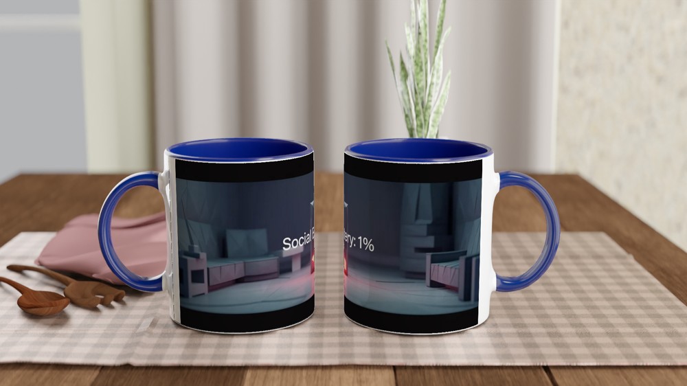 Social Battery Mug | Funny Introvert Gift | Sassy Quote Present for Best Friend | Low Battery Coffee Cup — view 4