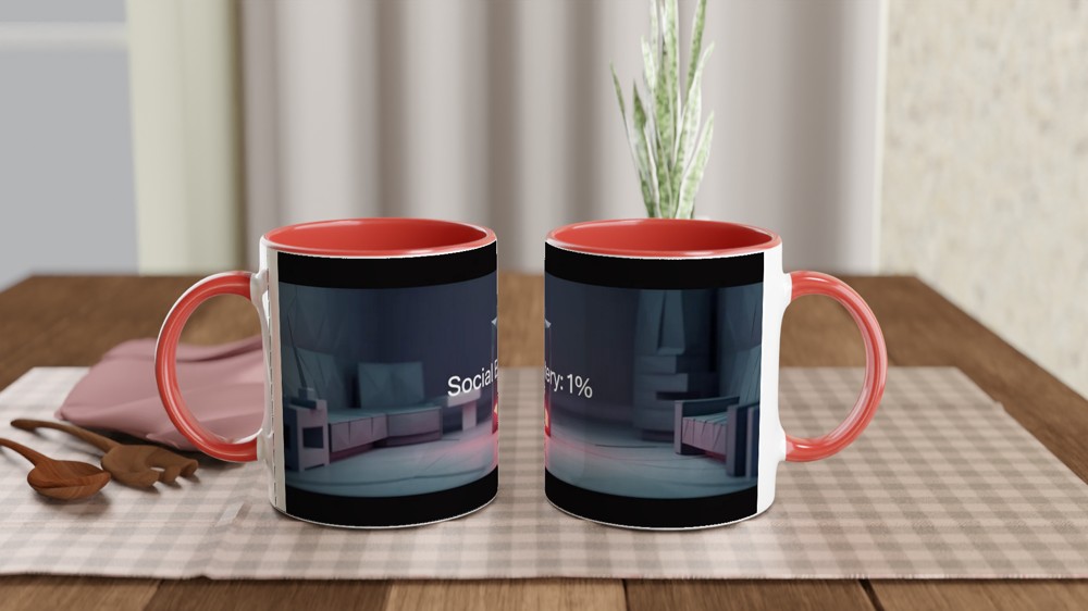 Social Battery Mug | Funny Introvert Gift | Sassy Quote Present for Best Friend | Low Battery Coffee Cup — view 7