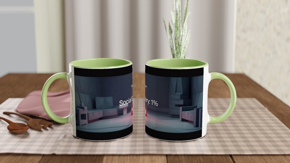Social Battery Mug | Funny Introvert Gift | Sassy Quote Present for Best Friend | Low Battery Coffee Cup — view 5
