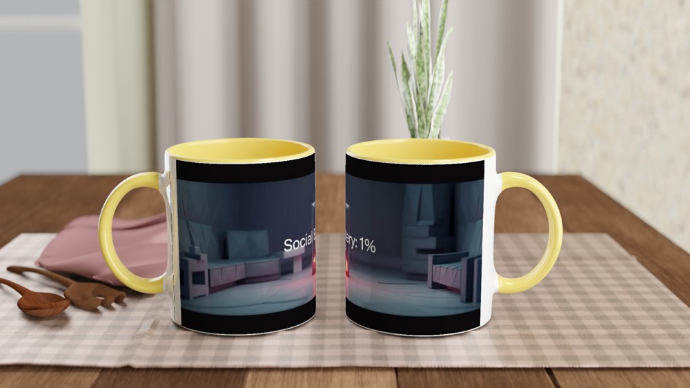 Social Battery Mug | Funny Introvert Gift | Sassy Quote Present for Best Friend | Low Battery Coffee Cup — view 8