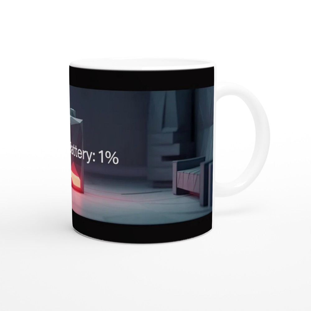 Social Battery Mug | Funny Introvert Gift | Sassy Quote Present for Best Friend | Low Battery Coffee Cup — view 12