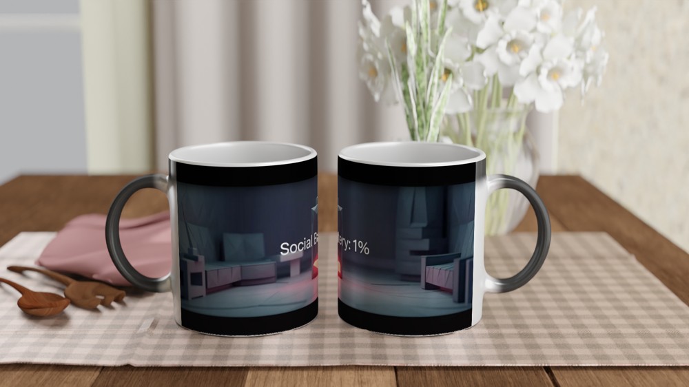 Social Battery Mug | Funny Introvert Gift | Sassy Quote Present for Best Friend | Low Battery Coffee Cup — view 3