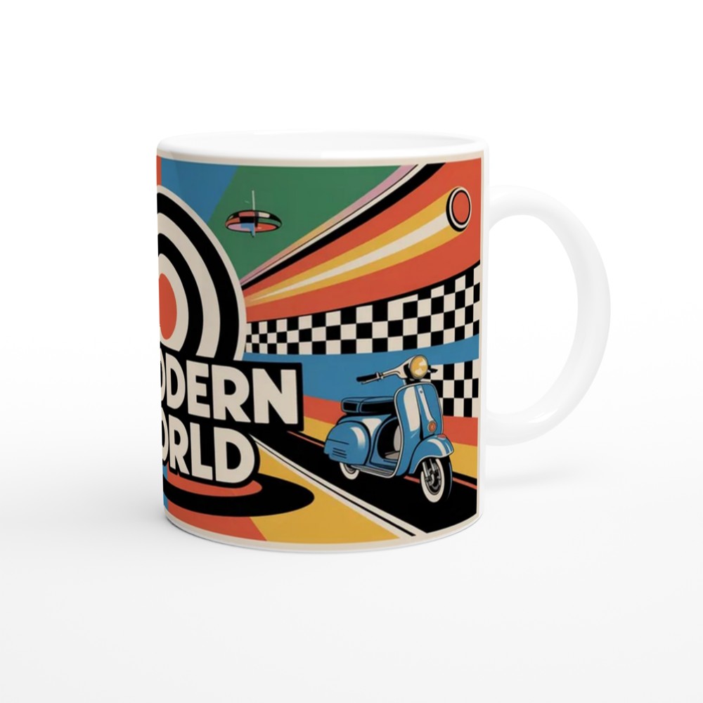 Mod Culture Mug | This is a MODern World Quote | Retro 1960s Scooter Gift | Father's Day Present for Dad — view 12