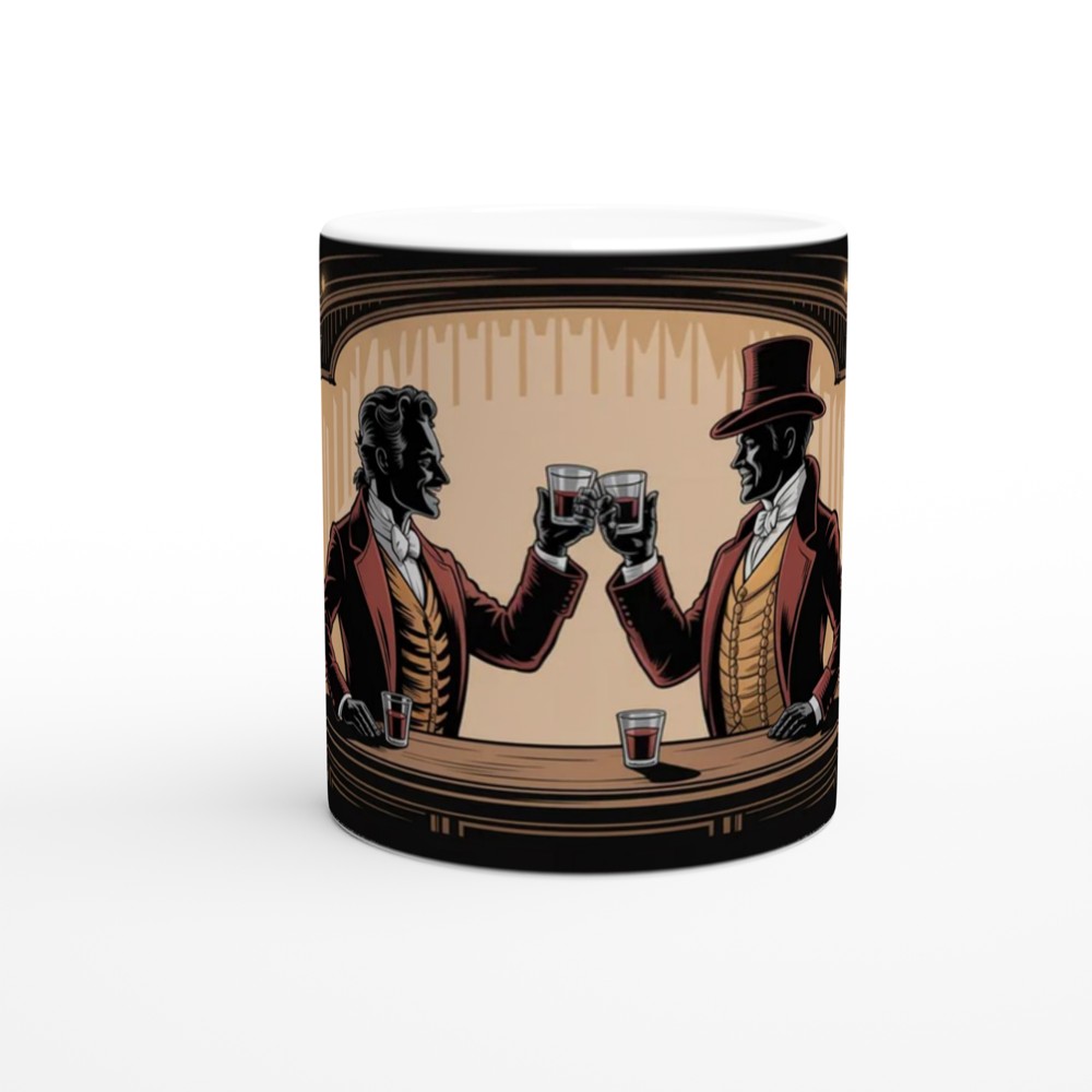 Victorian Gentlemen Toasting at the Bar — view 11