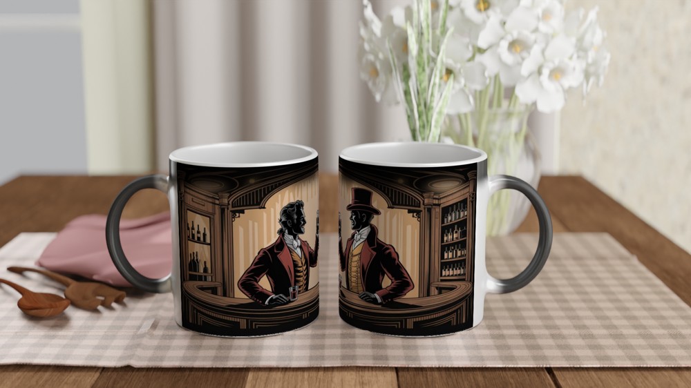 Victorian Gentlemen Toasting at the Bar — view 3