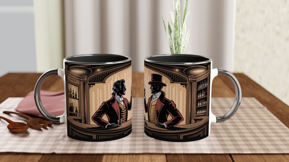 Victorian Gentlemen Toasting at the Bar — view 9