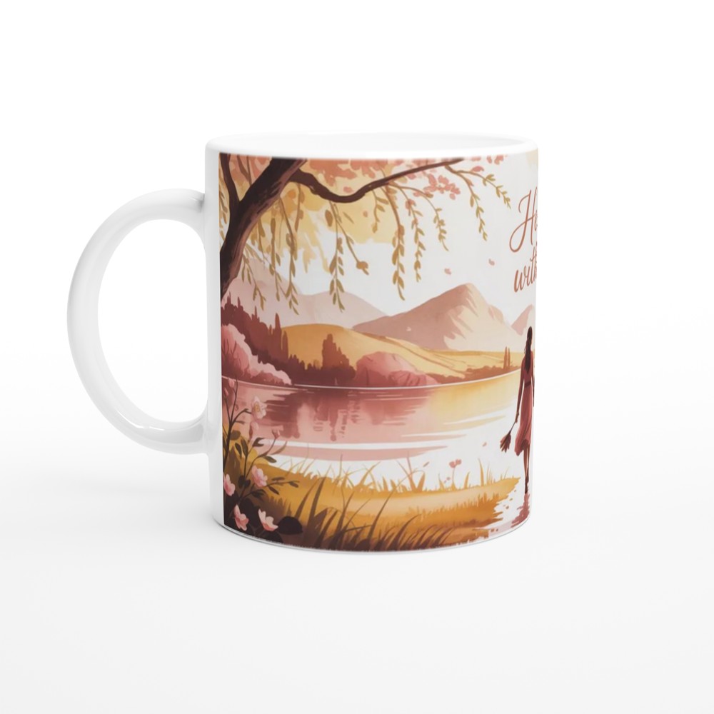 Here With You Romantic Couple Watercolor Mug — view 10