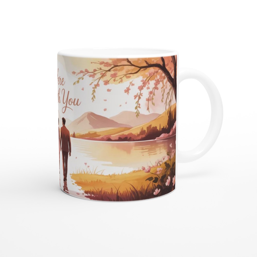 Here With You Romantic Couple Watercolor Mug — view 12
