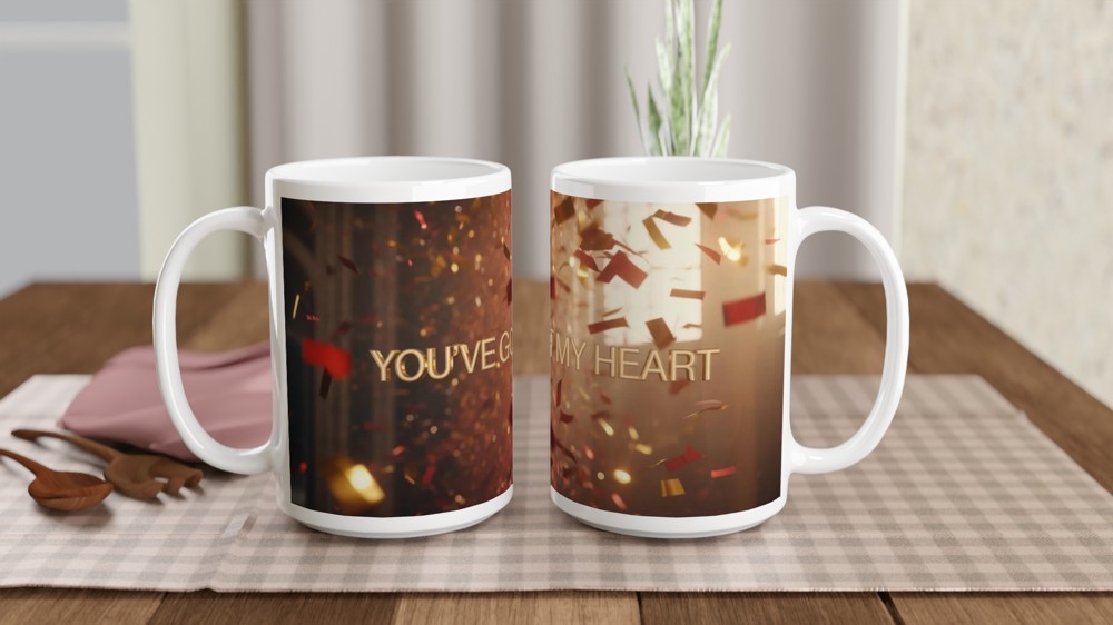 You've Got My Heart Confetti Celebration Mug — view 2