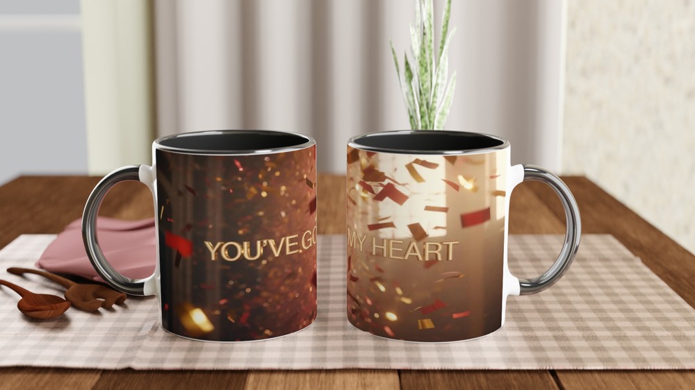 You've Got My Heart Confetti Celebration Mug — view 9