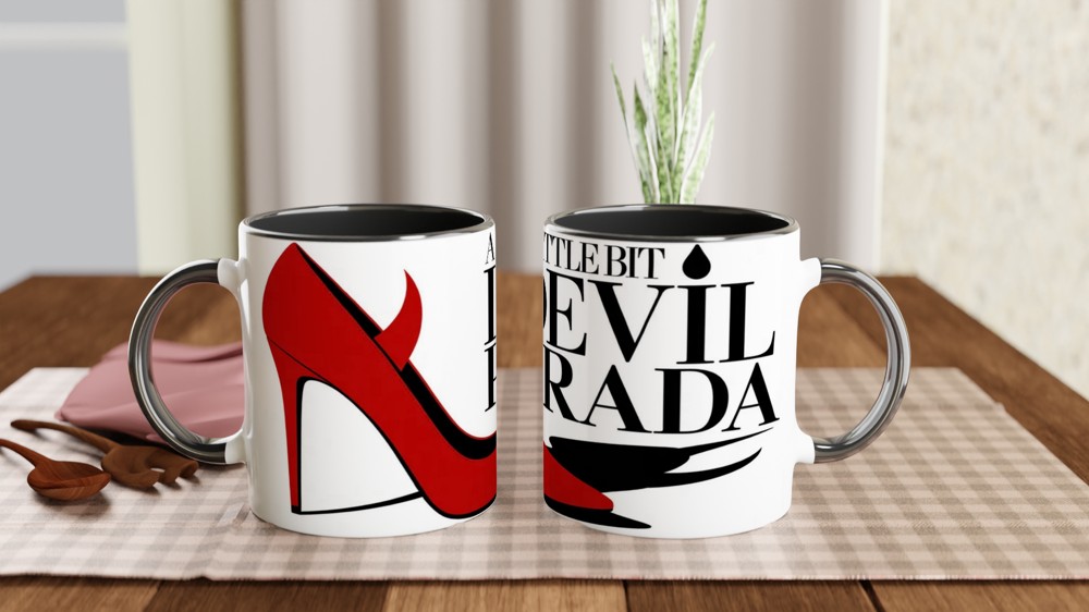 A Little Bit Devil Prada Red Stiletto Mug — view 9
