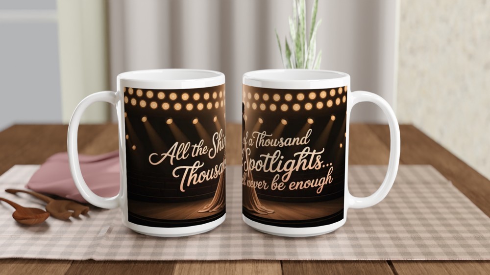 All The Shine Of A Thousand Spotlights Theatre Quote Mug — view 2