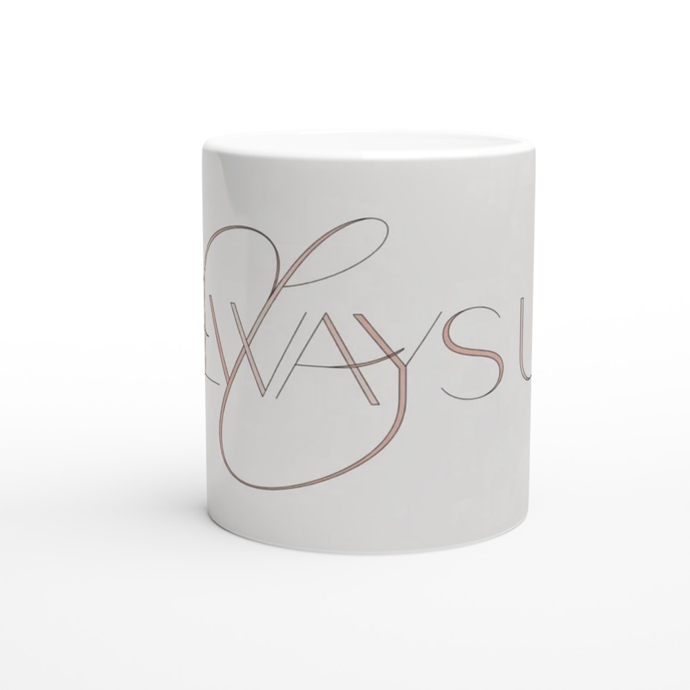Always Us Elegant Typography Romantic Mug — view 11
