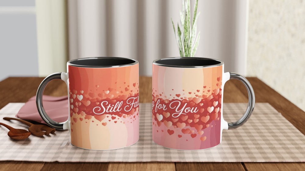 Still Falling for You Romantic Hearts Mug — view 9