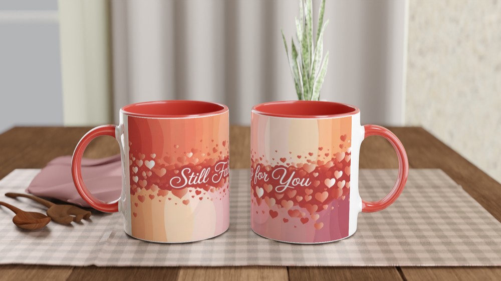 Still Falling for You Romantic Hearts Mug — view 7