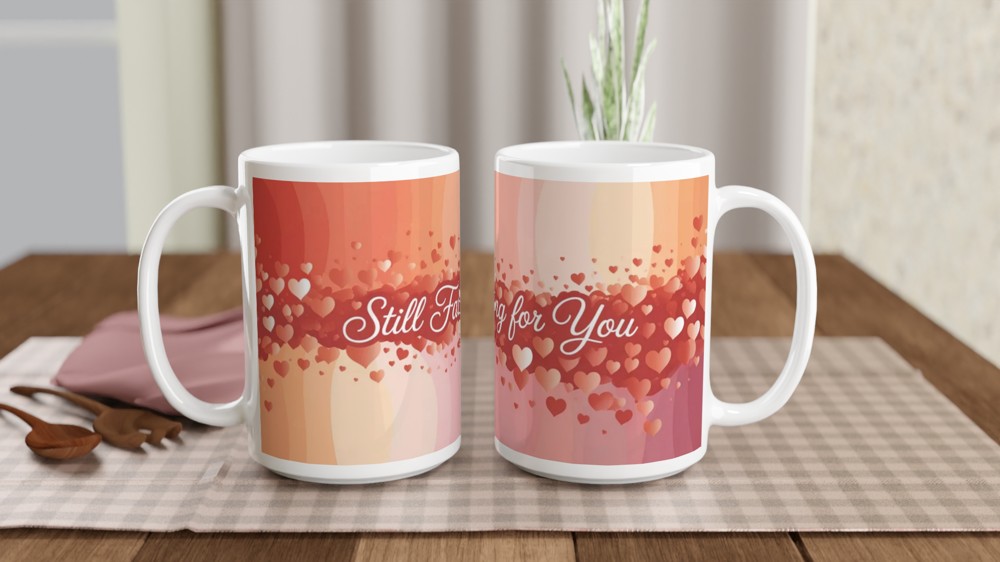 Still Falling for You Romantic Hearts Mug — view 2
