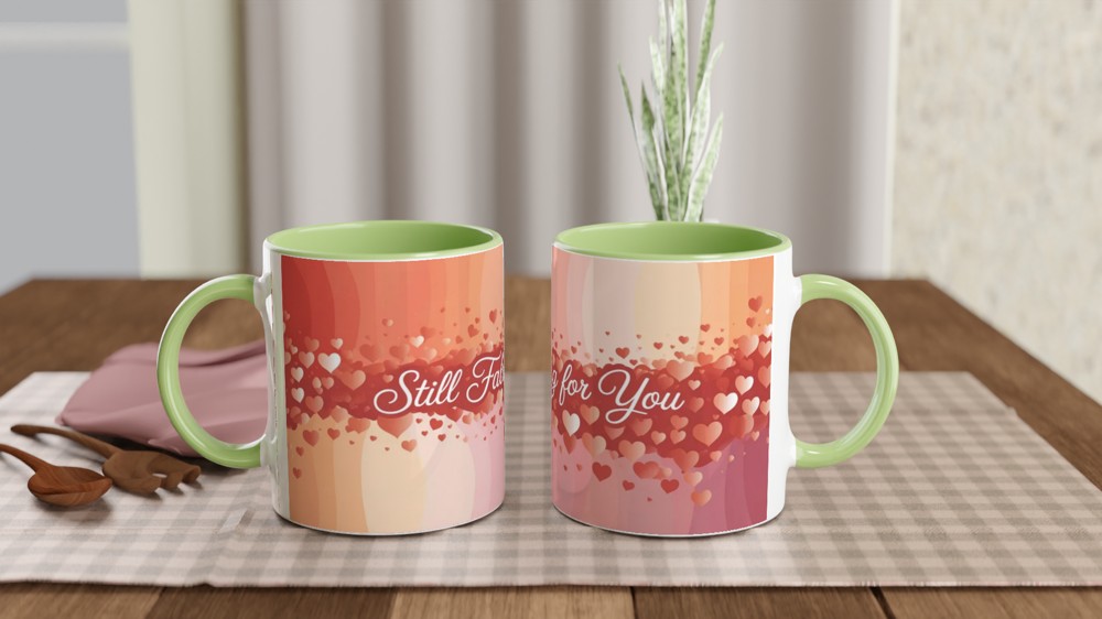 Still Falling for You Romantic Hearts Mug — view 5
