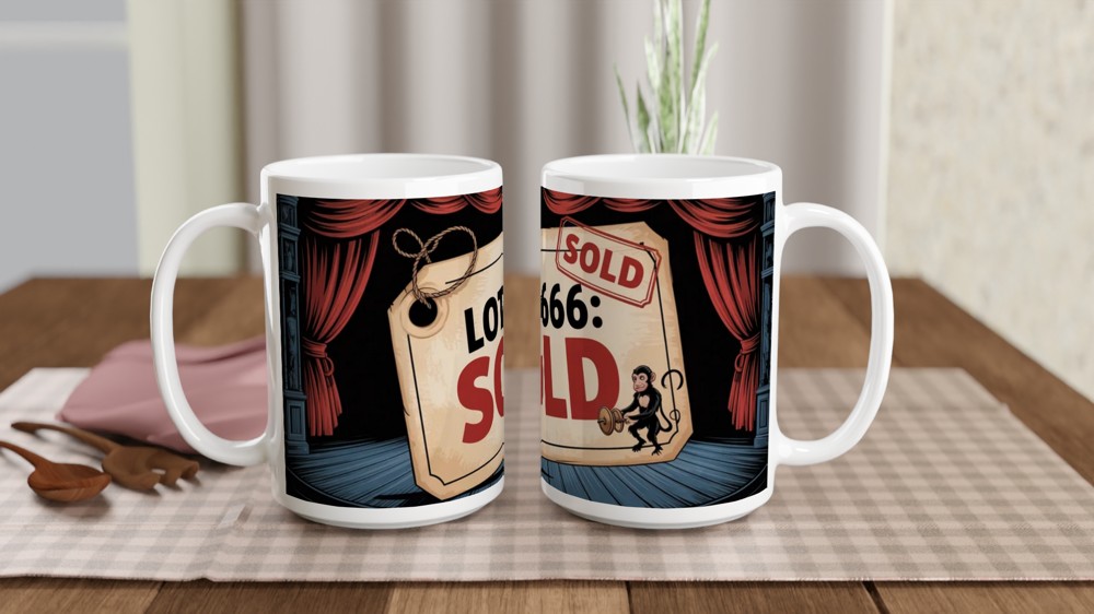 Phantom of the Opera Mug | Auction Scene Lot 666 | Musical Theatre Gift | West End Theatre Lover Present — view 2