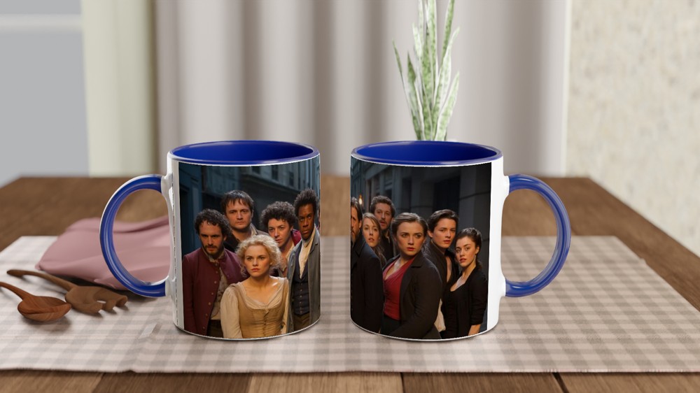 Les Miserables Mug with Stars Illustration | Musical Theatre Gift for Best Friend | West End Stage Inspired Ceramic Cup — view 4