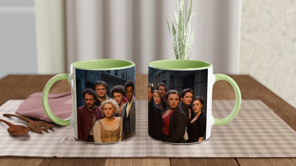 Les Miserables Mug with Stars Illustration | Musical Theatre Gift for Best Friend | West End Stage Inspired Ceramic Cup — view 5