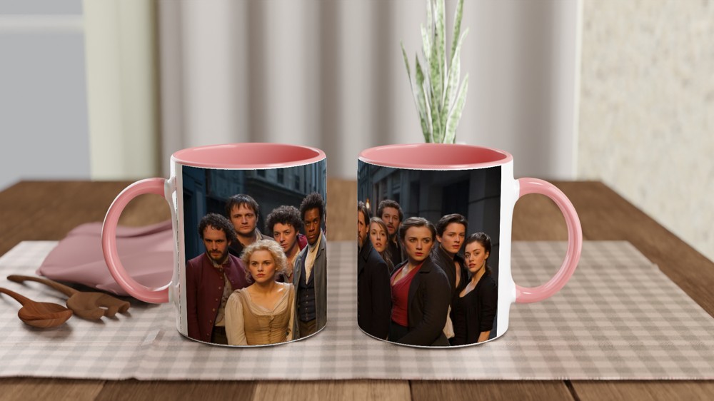 Les Miserables Mug with Stars Illustration | Musical Theatre Gift for Best Friend | West End Stage Inspired Ceramic Cup — view 6