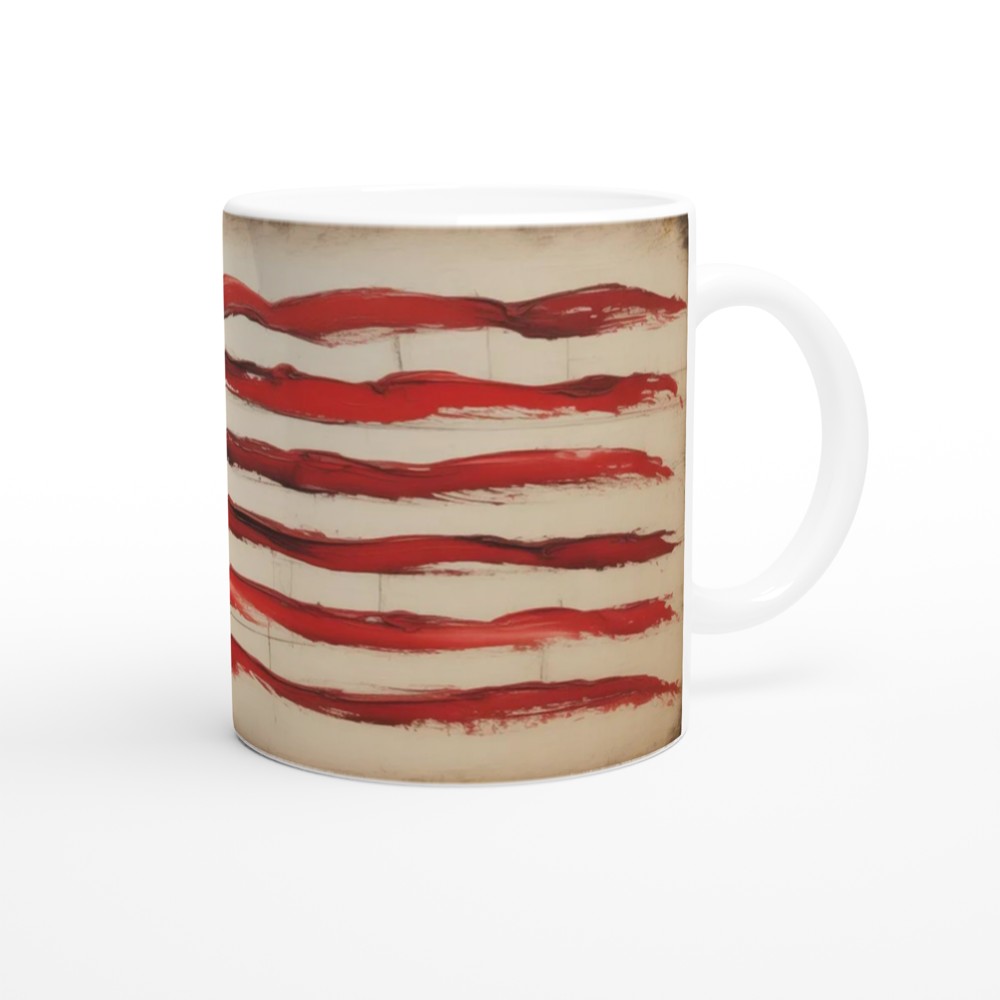 Rustic Painted American Flag Mug — view 12