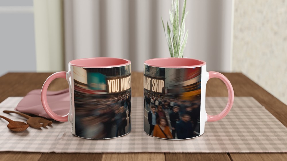 You Make My Heart Skip - Romantic Couple Mug — view 6