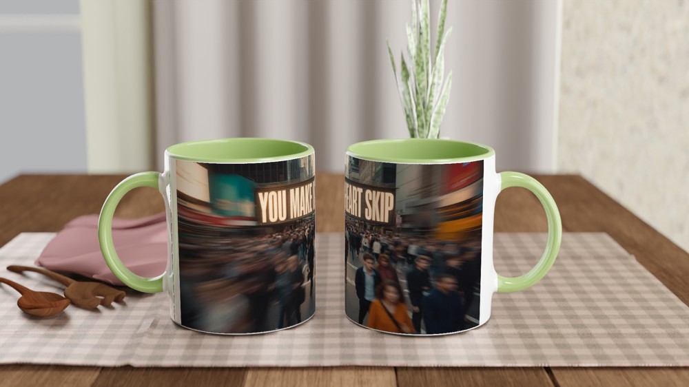 You Make My Heart Skip - Romantic Couple Mug — view 5