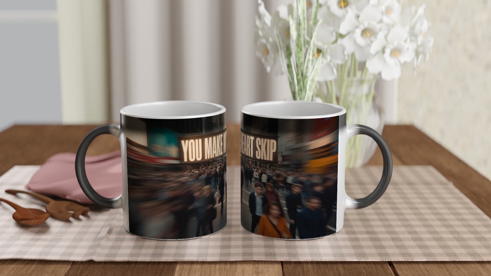 You Make My Heart Skip - Romantic Couple Mug — view 3