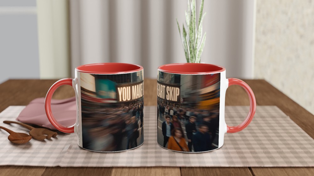 You Make My Heart Skip - Romantic Couple Mug — view 7