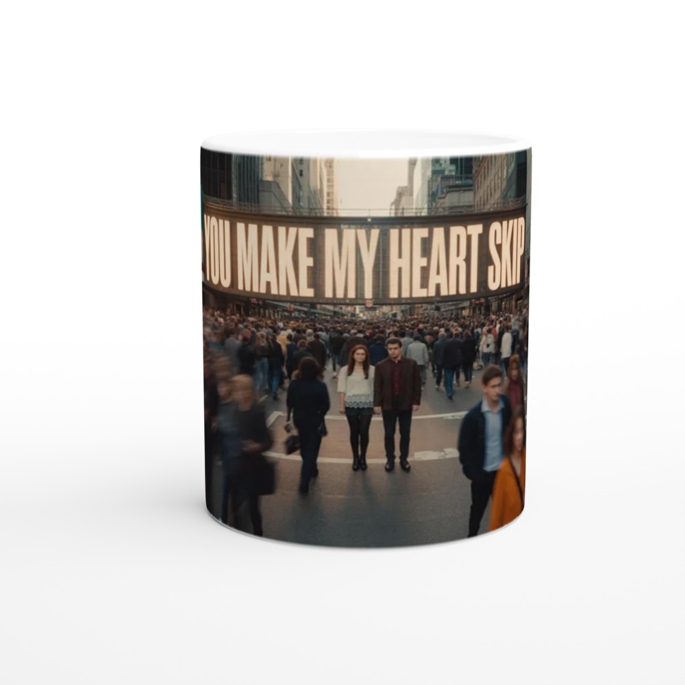 You Make My Heart Skip - Romantic Couple Mug — view 11