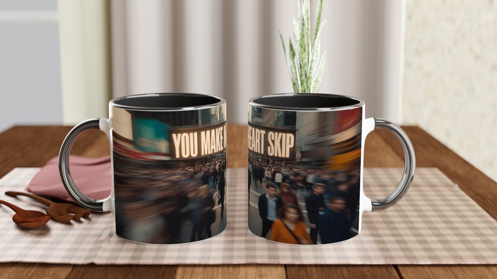 You Make My Heart Skip - Romantic Couple Mug — view 9