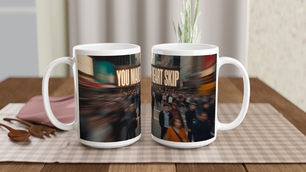 You Make My Heart Skip - Romantic Couple Mug — view 2